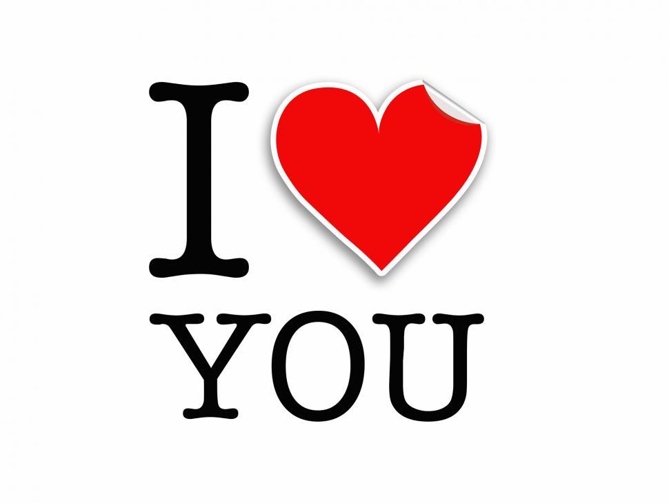 Free Image of I Love You letters design 
