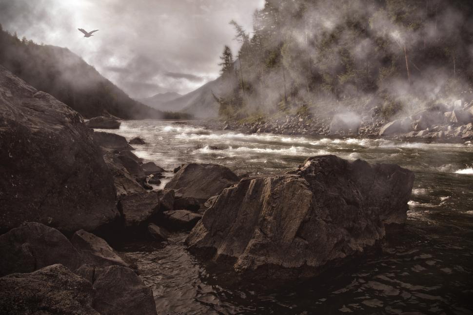 Free Image of Mystic Misty River 