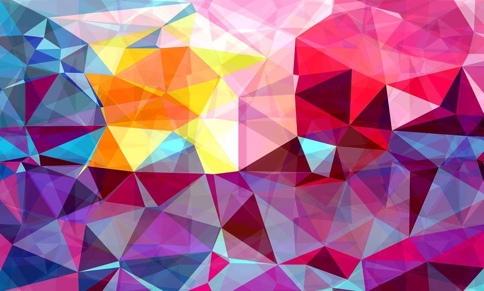 Free Image of Modern Triangle Abstract Colorful Background 