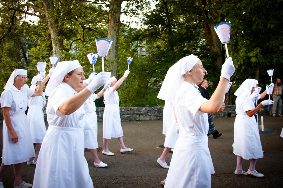 Free Image of sisters and nuns in lourdes 