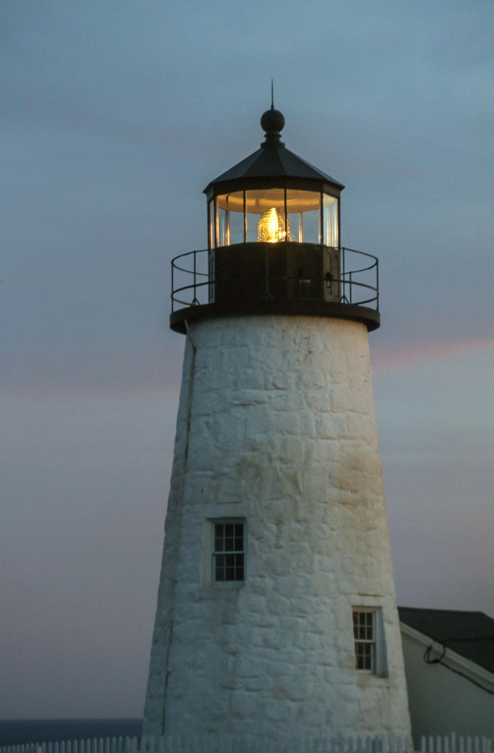 Free Image of Pemaquid Point Lighthouse in Bristol, Maine 