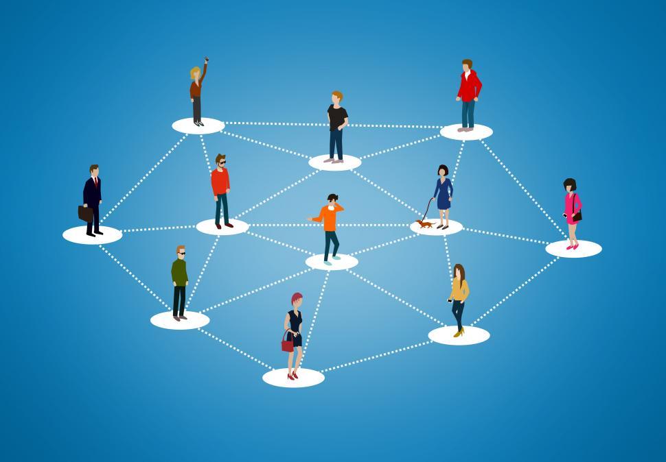Free Image of The social network - People networking and creating bonds, conta 