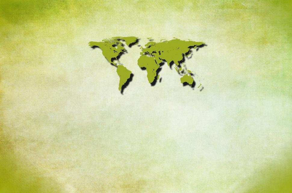 Free Image of Green world map with copyspace - Ecology concept 