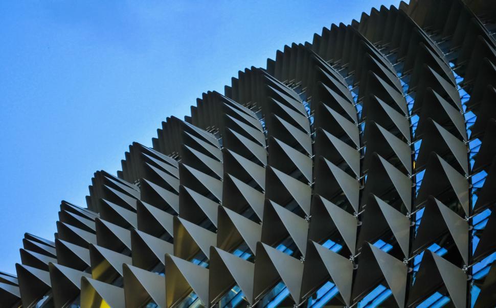 Free Image of WIndows of curved architecture 