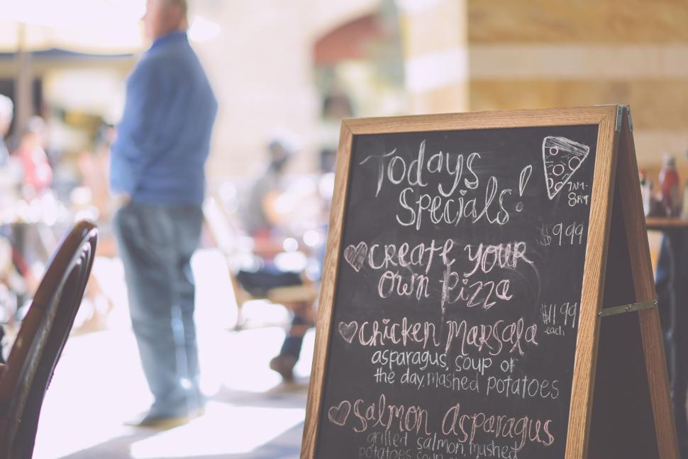 Free Image of Restaurant blackboard menu 