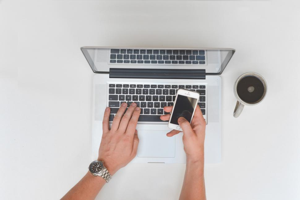 Free Image of Working on laptop 