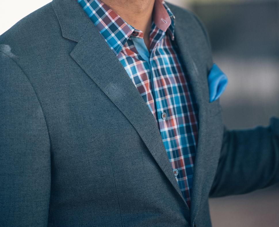 Free Image of Man in a gray business suit 