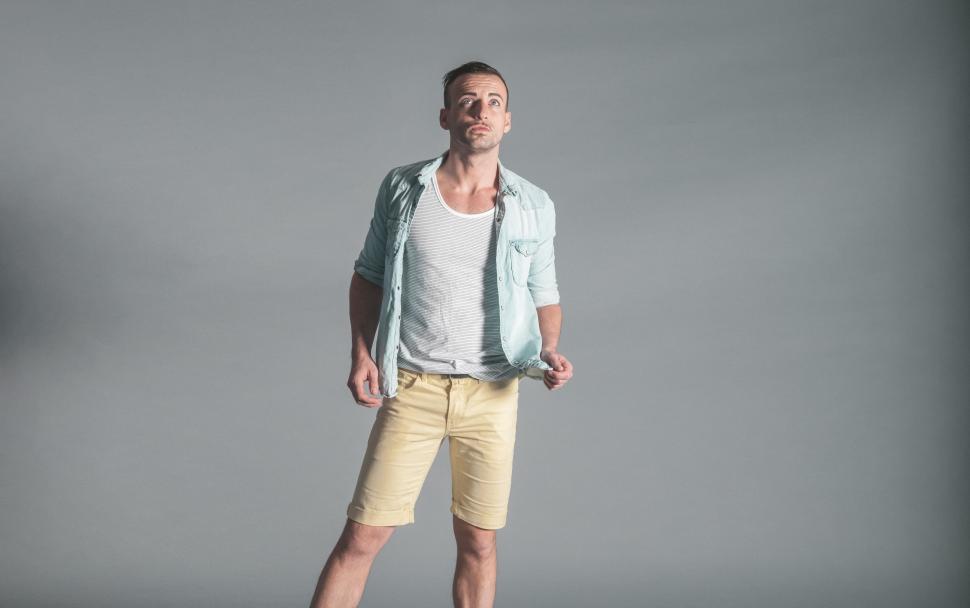 Free Image of Young man in casual clothes 