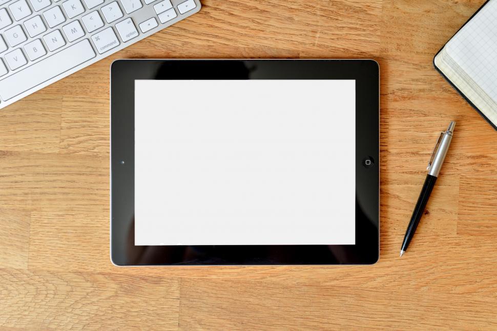 Free Image of Tablet computer on desk 