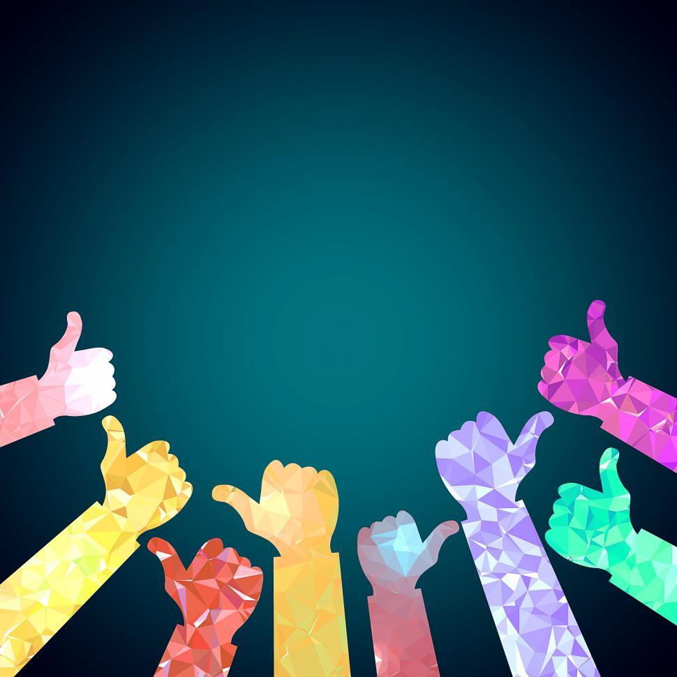 Free Image of Thumbs up of many people - Congratulations concept 