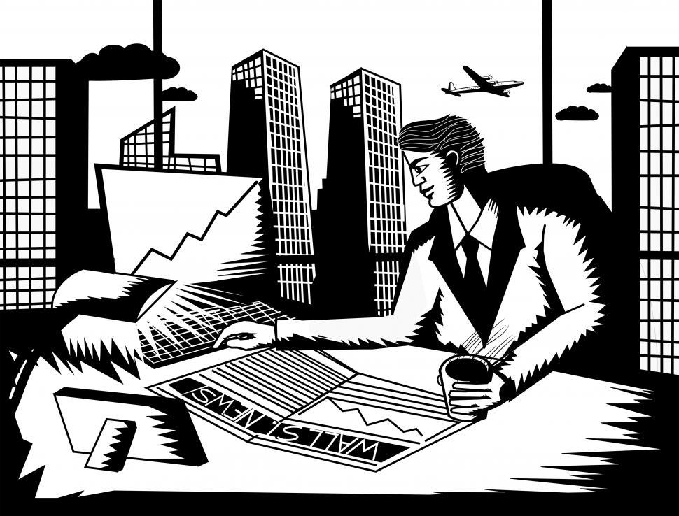 Free Image of Wall Street Businessman - Retro styled looks  