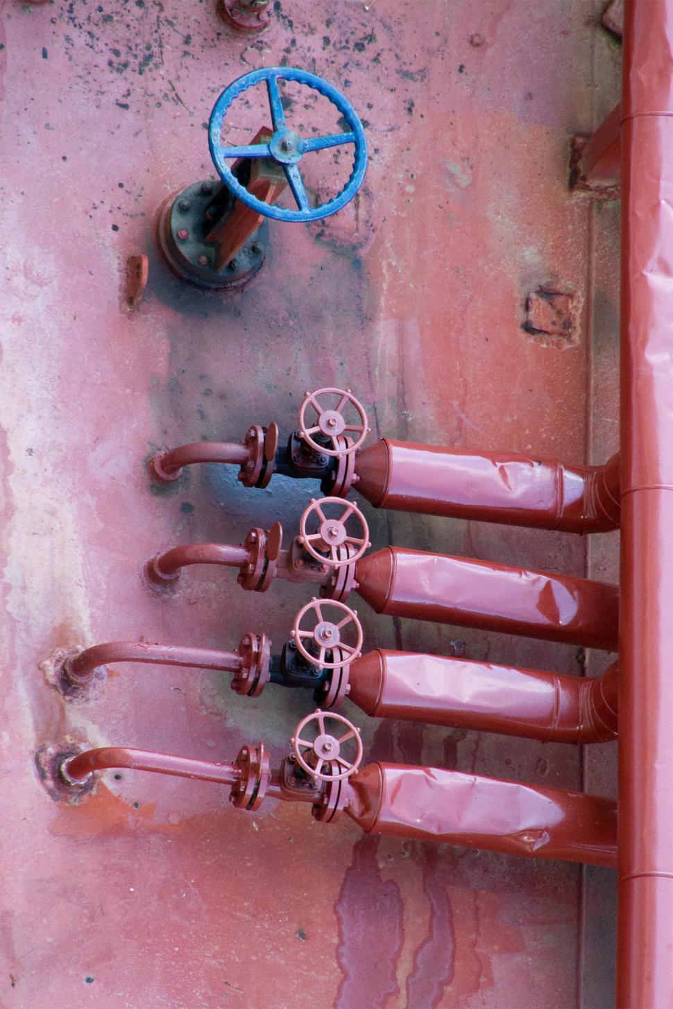 Free Image of Valves and Pipeline from Tank 