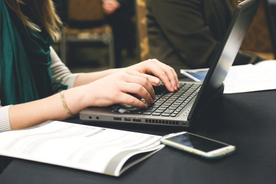 Free Image of Working on laptop 