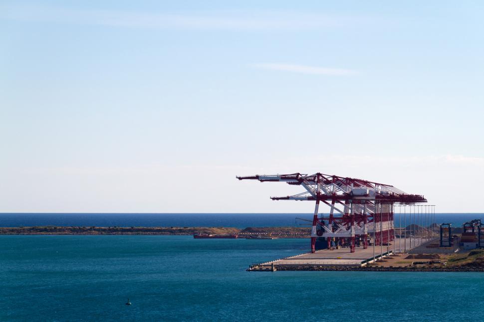Free Image of Cranes at Dockside 