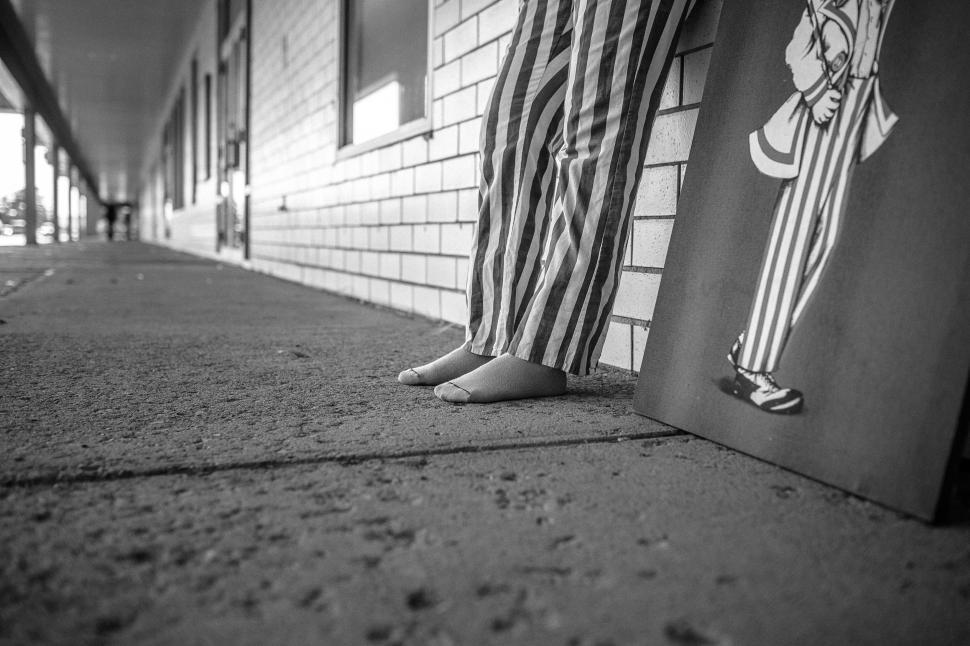 Free Image of Striped suit And Socks 