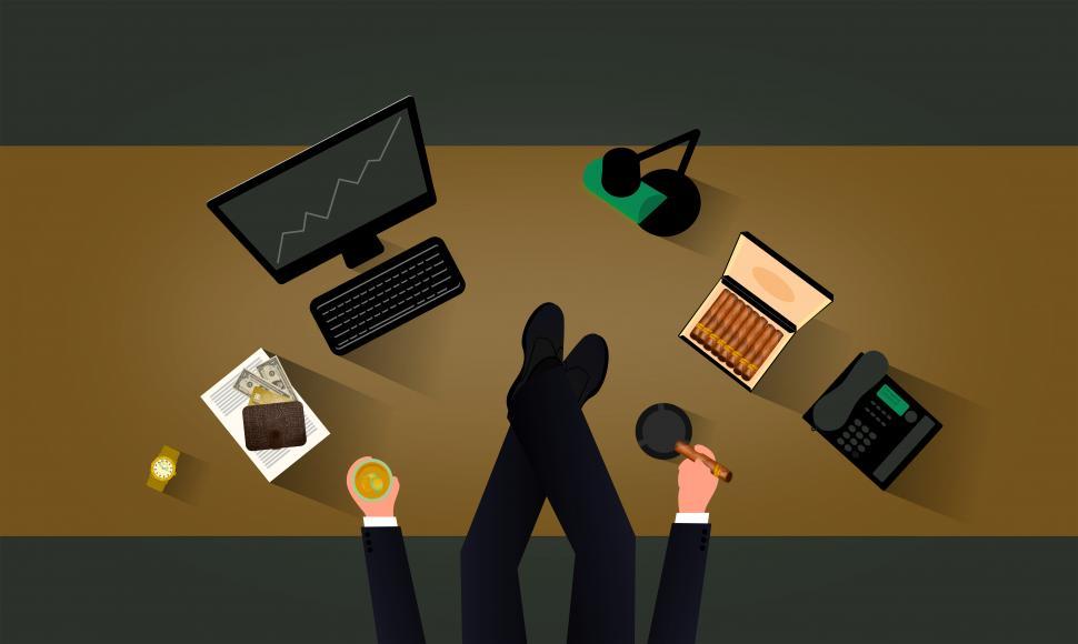 Free Image of A boss at the desk 