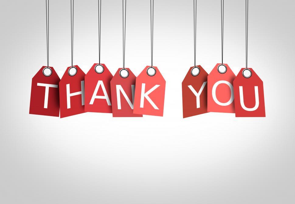 Free Image of Thanking concept - Labels displaying the words Thank You 