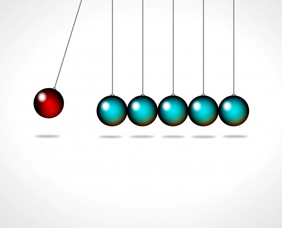 Free Image of Action and reaction - Go viral concept with Newtons cradle 