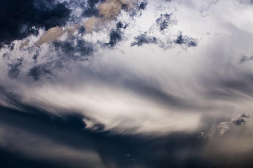 Free Image of  Grey and white clouds  