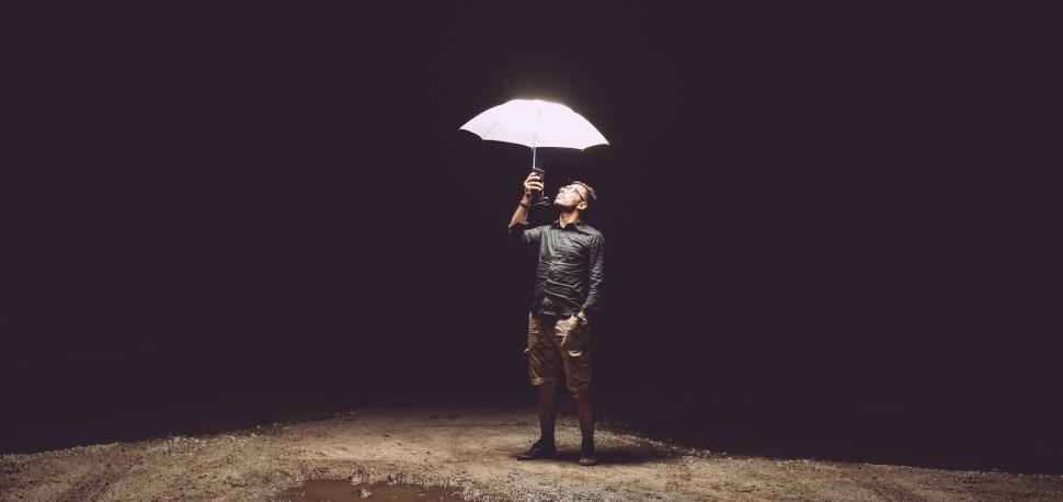 Free Image of Man with umbrella 