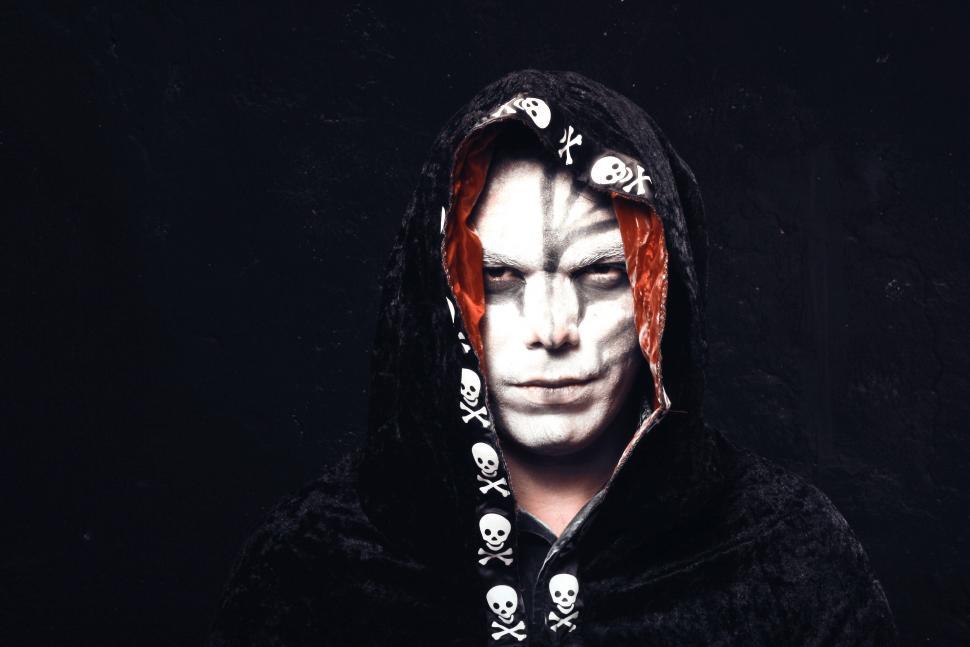Free Image of Man in skeleton costume 