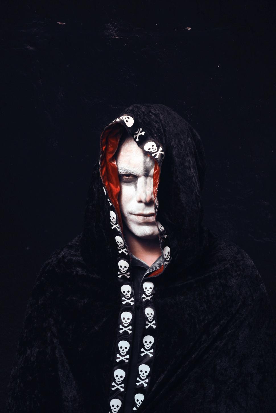 Free Image of Man in skeleton costume  