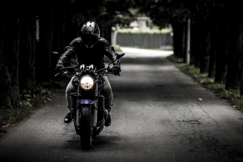 Free Image of Motor cyclist 