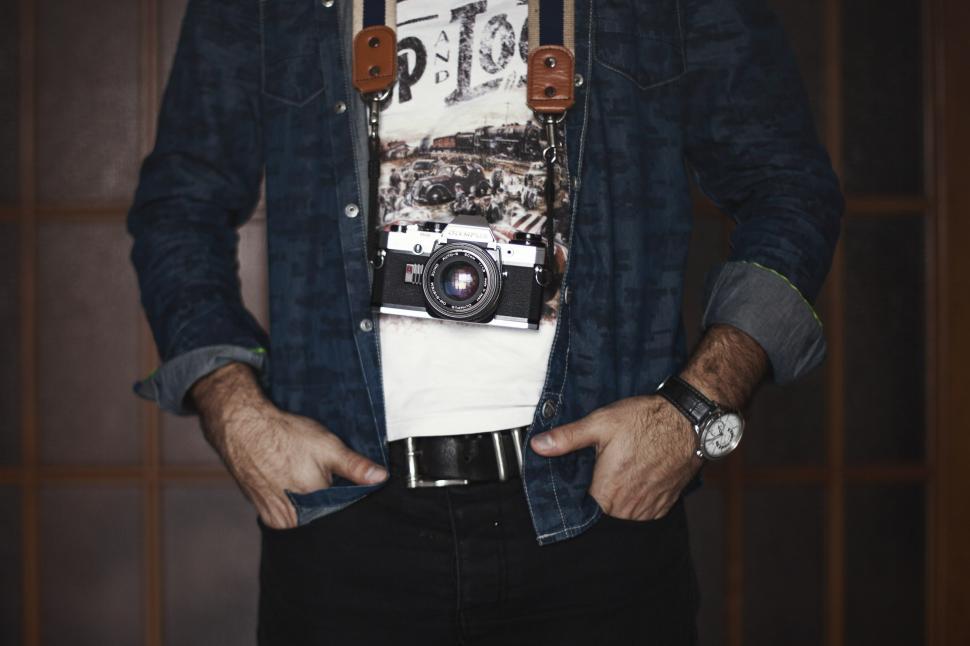 Free Image of Person with a vintage camera 