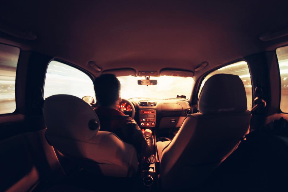Free Image of Man driving a car 