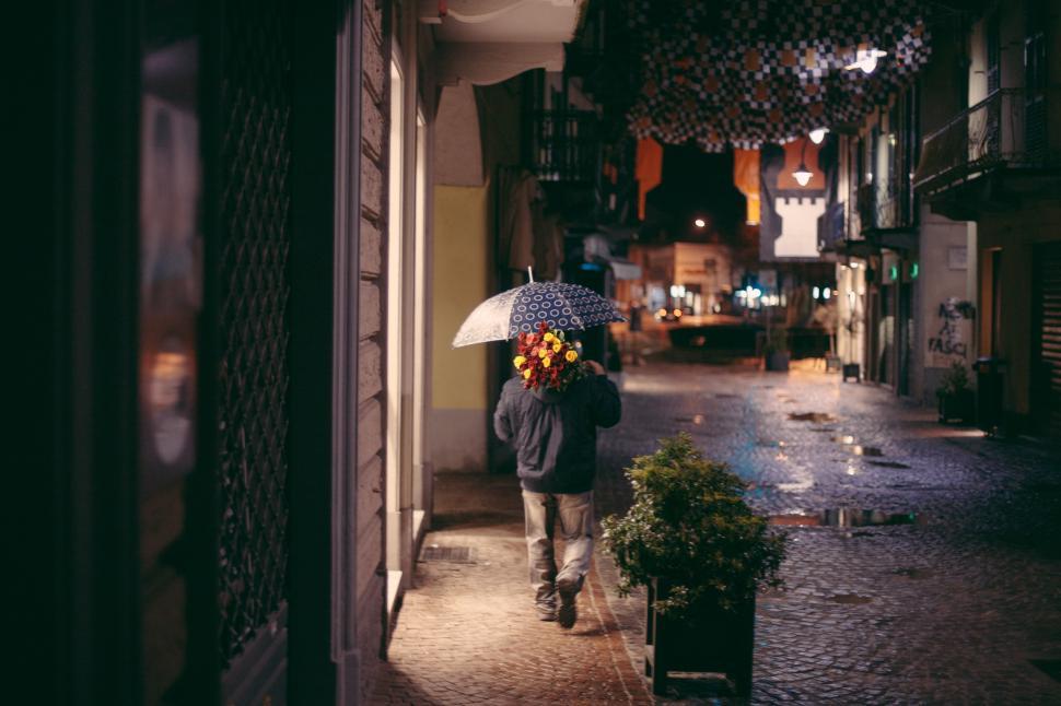 Free Image of A person with umbrella 