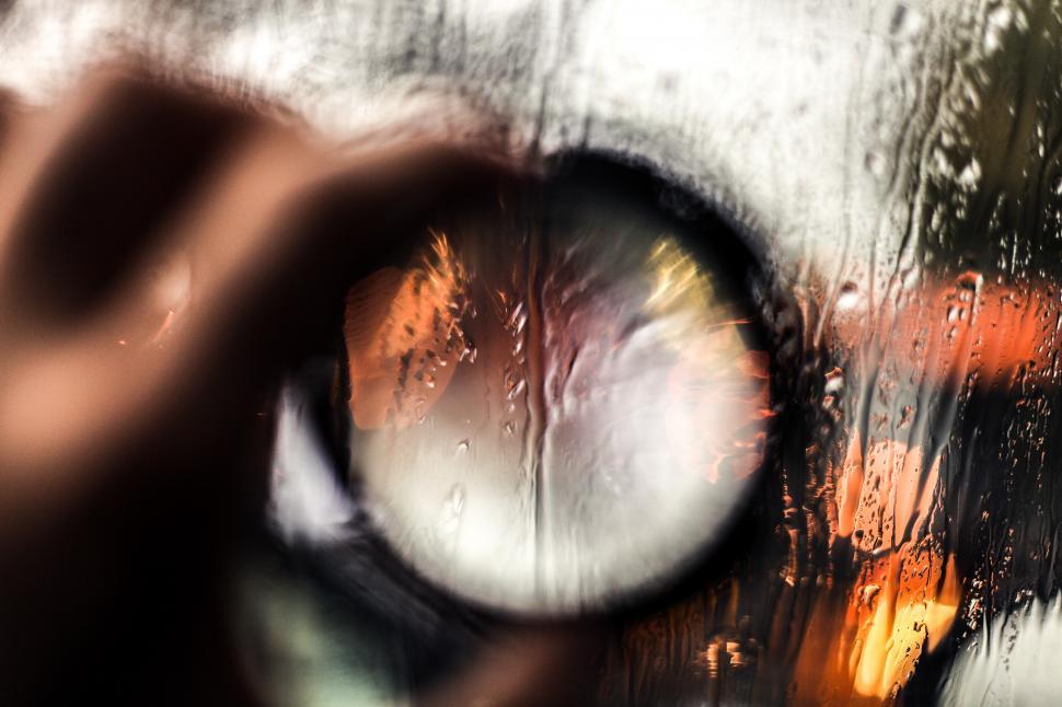 Free Image of Rain drops on window  