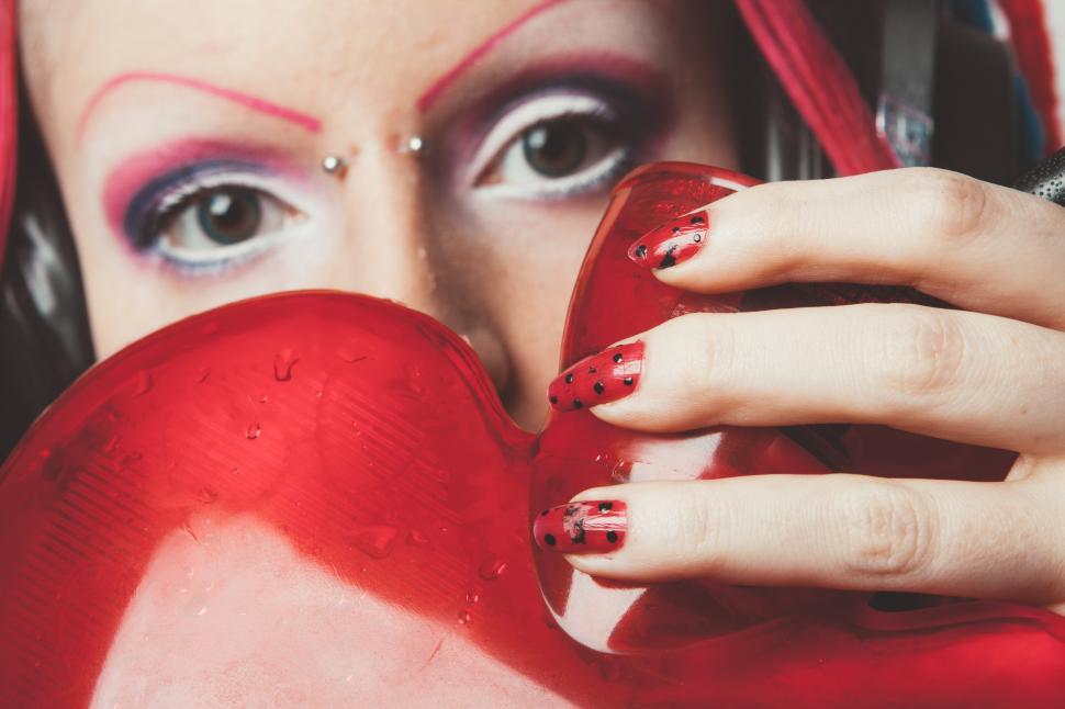 Free Image of Person Holding Red Heart Close Up 