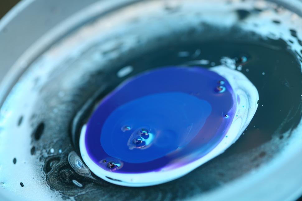 Free Image of Blue and White Object in Metal Container 