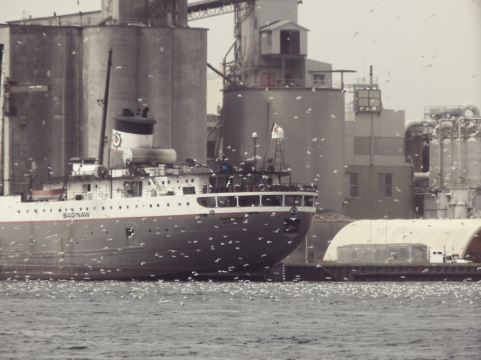 Free Image of Large Boat Sailing on the Water 