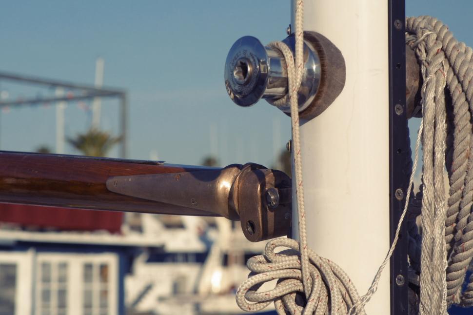 Free Image of Close Up of Rope on Boat 
