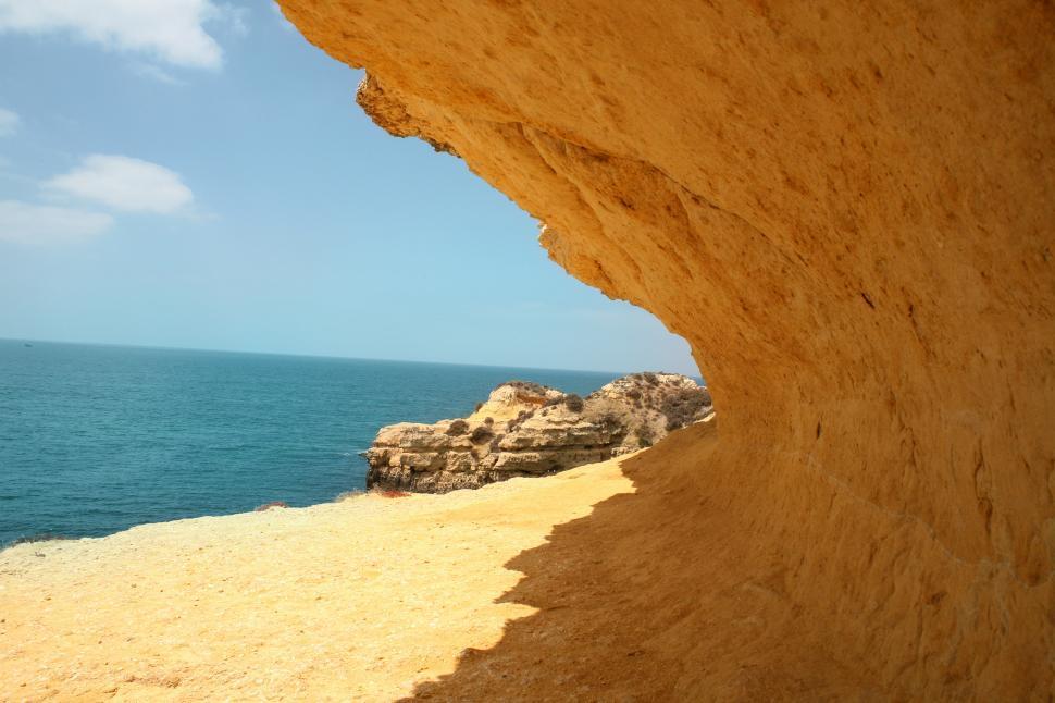 Free Image of Ocean View From Inside a Cave 