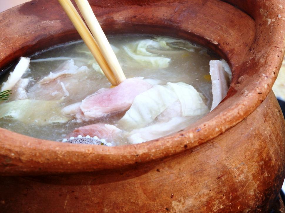 Free Image of Soup and Chopsticks  