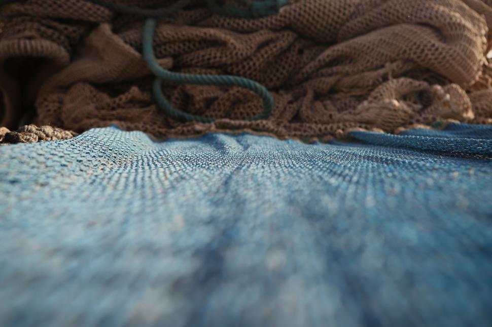 Free Image of Black Cat on Blue Blanket Bed 