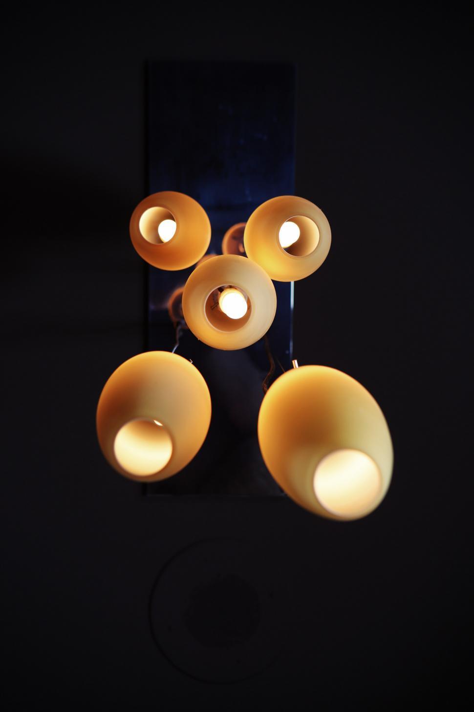 Free Image of Array of Lights on Wall 