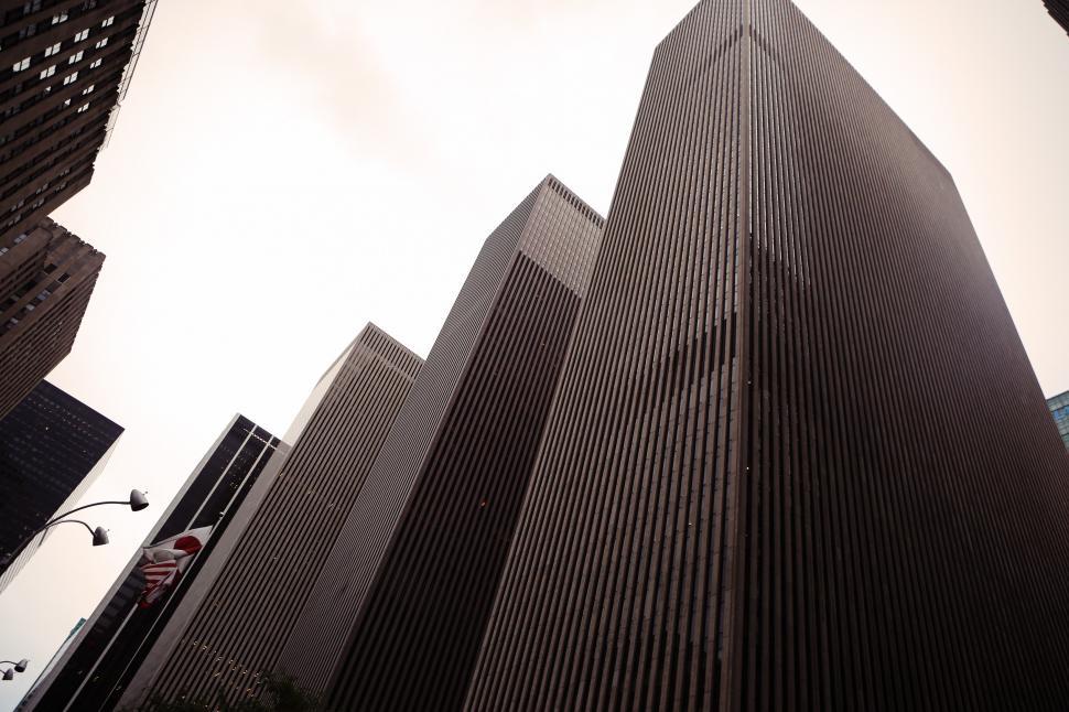 Free Image of Tall Buildings in Black and White 