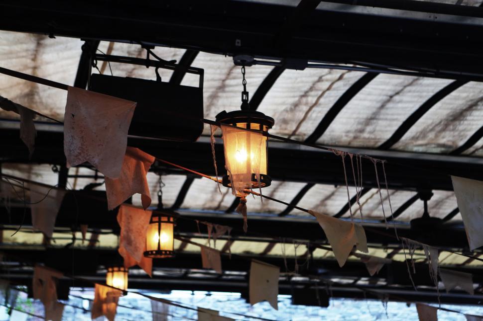 Free Image of Hanging Lights Illuminating a Room 