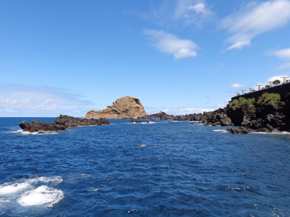 Free Image of Madeira natural swimming pool in ocean 