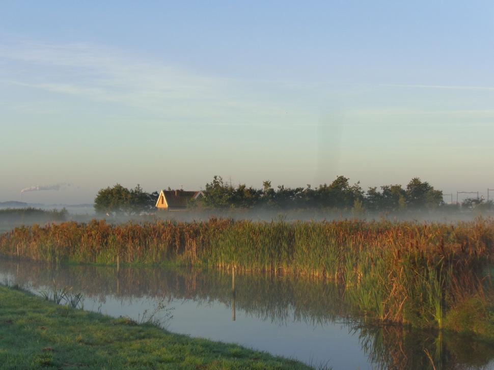 Free Image of Sunrise on marsh in the Netherlands  
