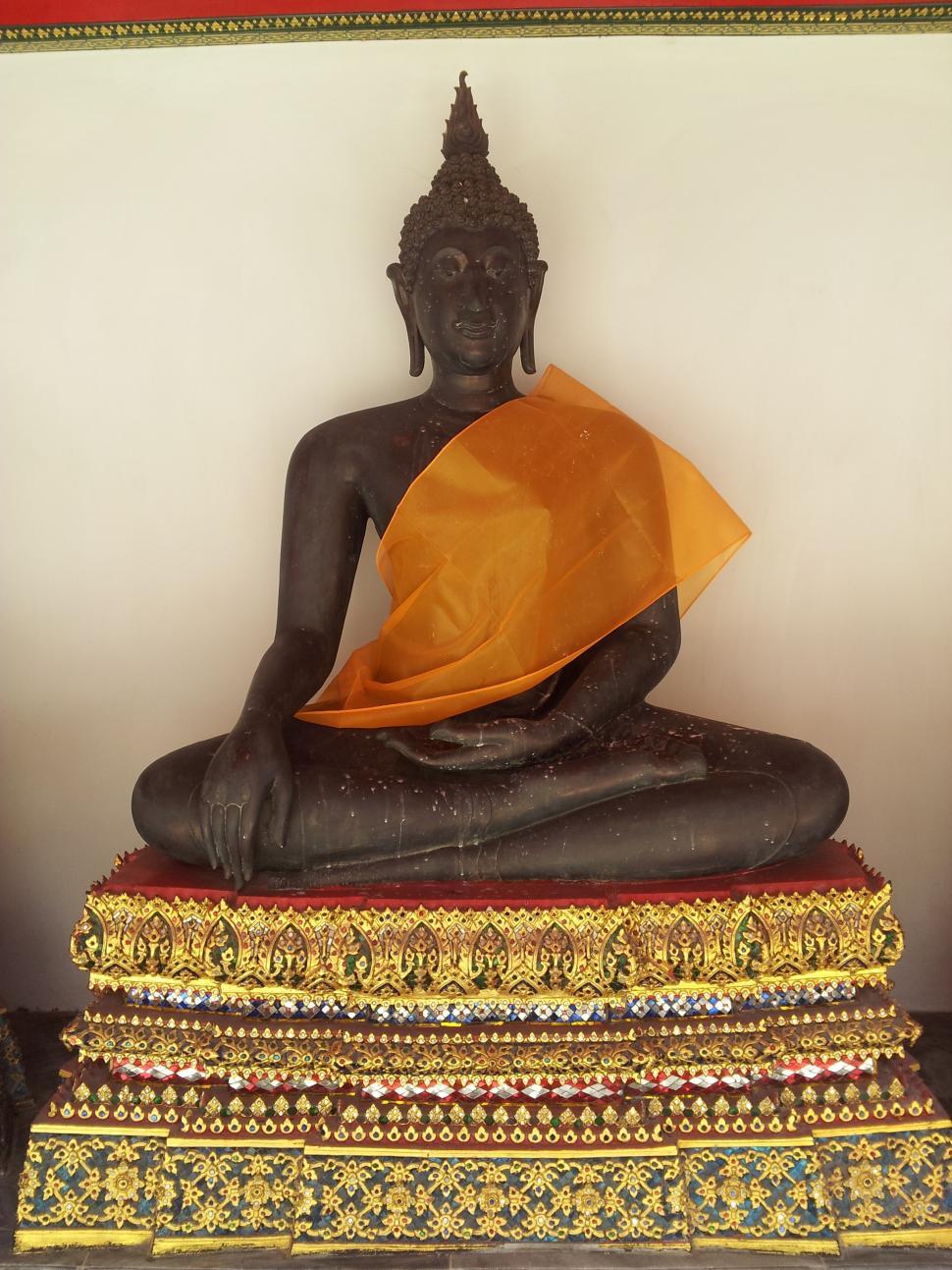 Free Image of Buddha at temple in Thailand  