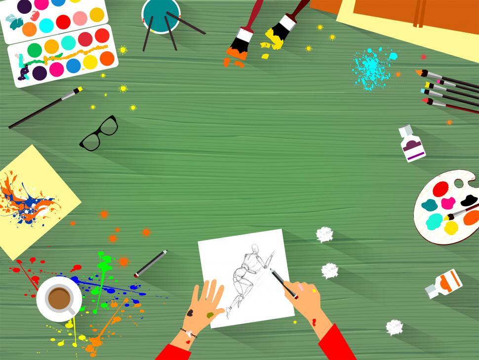 Free Image of Painter artist working at the studio - Art and creativity concep 