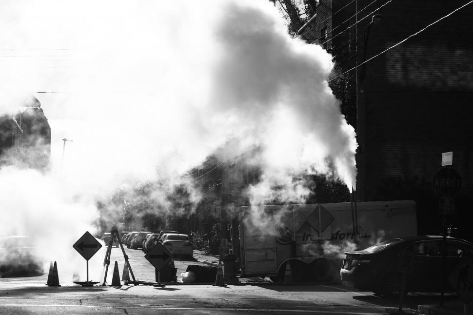 Free Image of Steam from below 