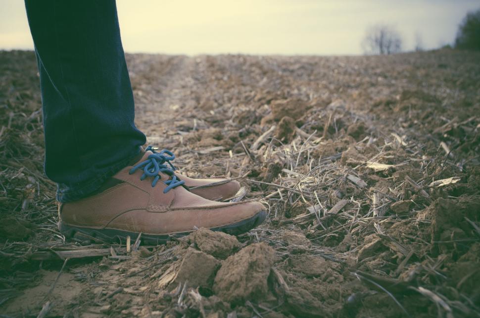 Free Image of Person Standing in Middle of Field 