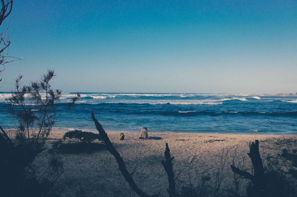 Free Image of Ocean View From Sandy Beach 