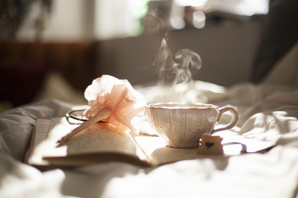 Free Image of A Coffee Cup With Steam Rising 