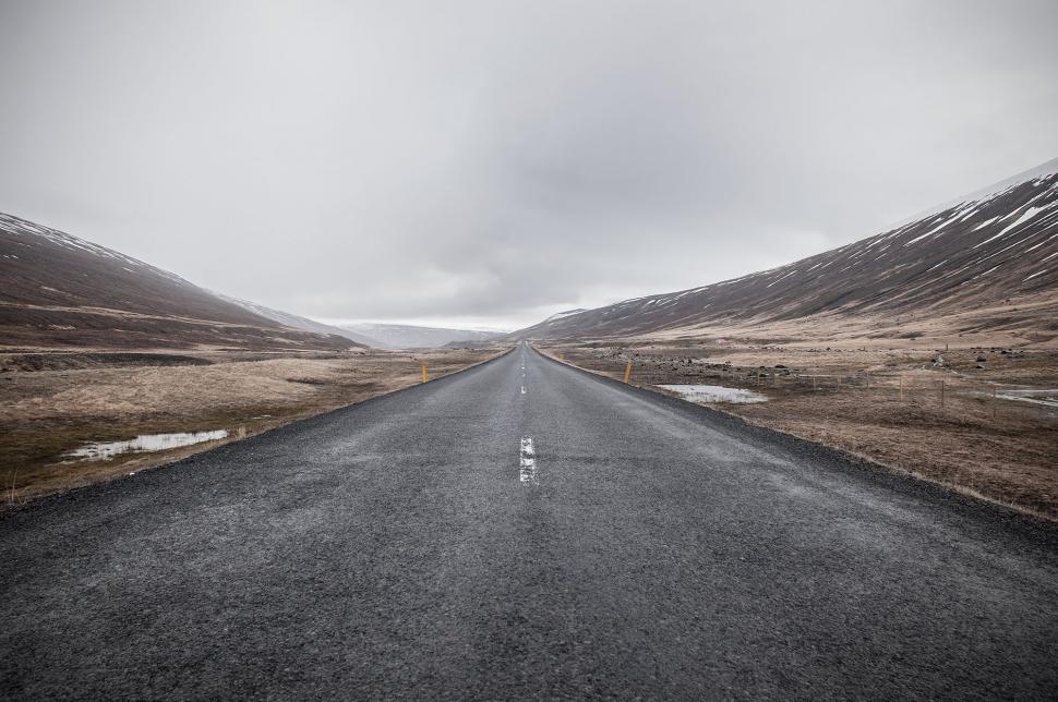 Free Image of Endless Stretch of Deserted Road 
